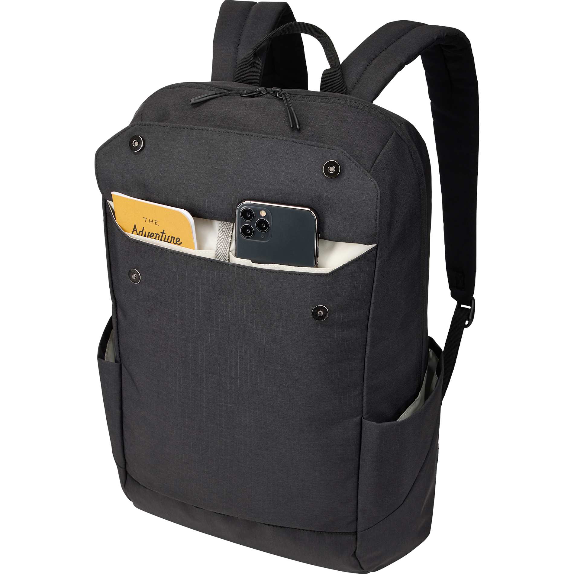 Black Thule Lithos 20L Recycled Laptop Backpack plain