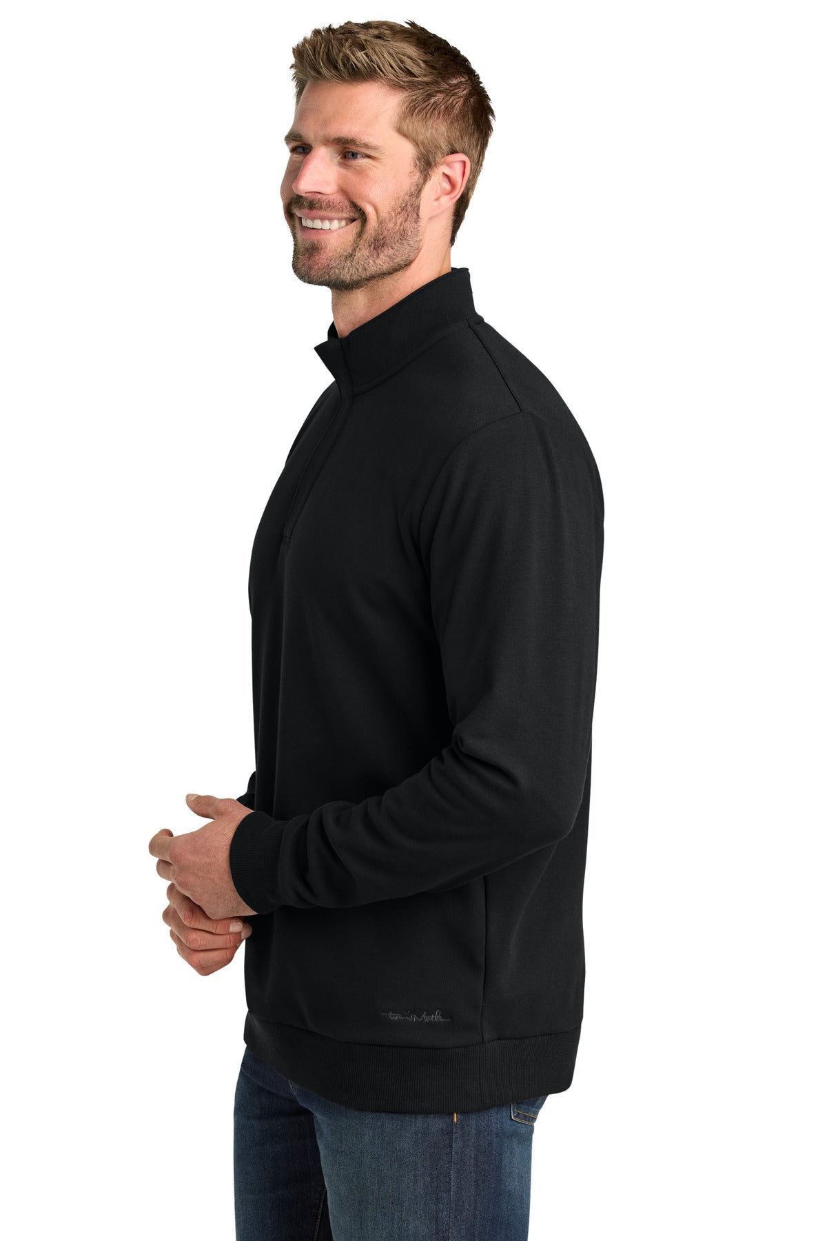 Black TravisMathew Ocean Villa 1/4-Zip TMA41421