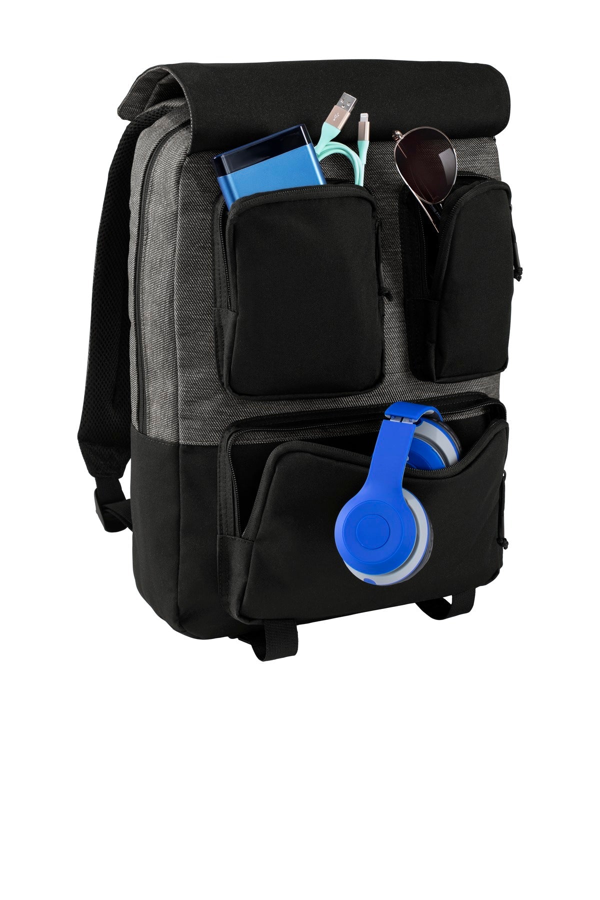 Black Tw He/Bk New Era Legacy Backpack. NEB202
