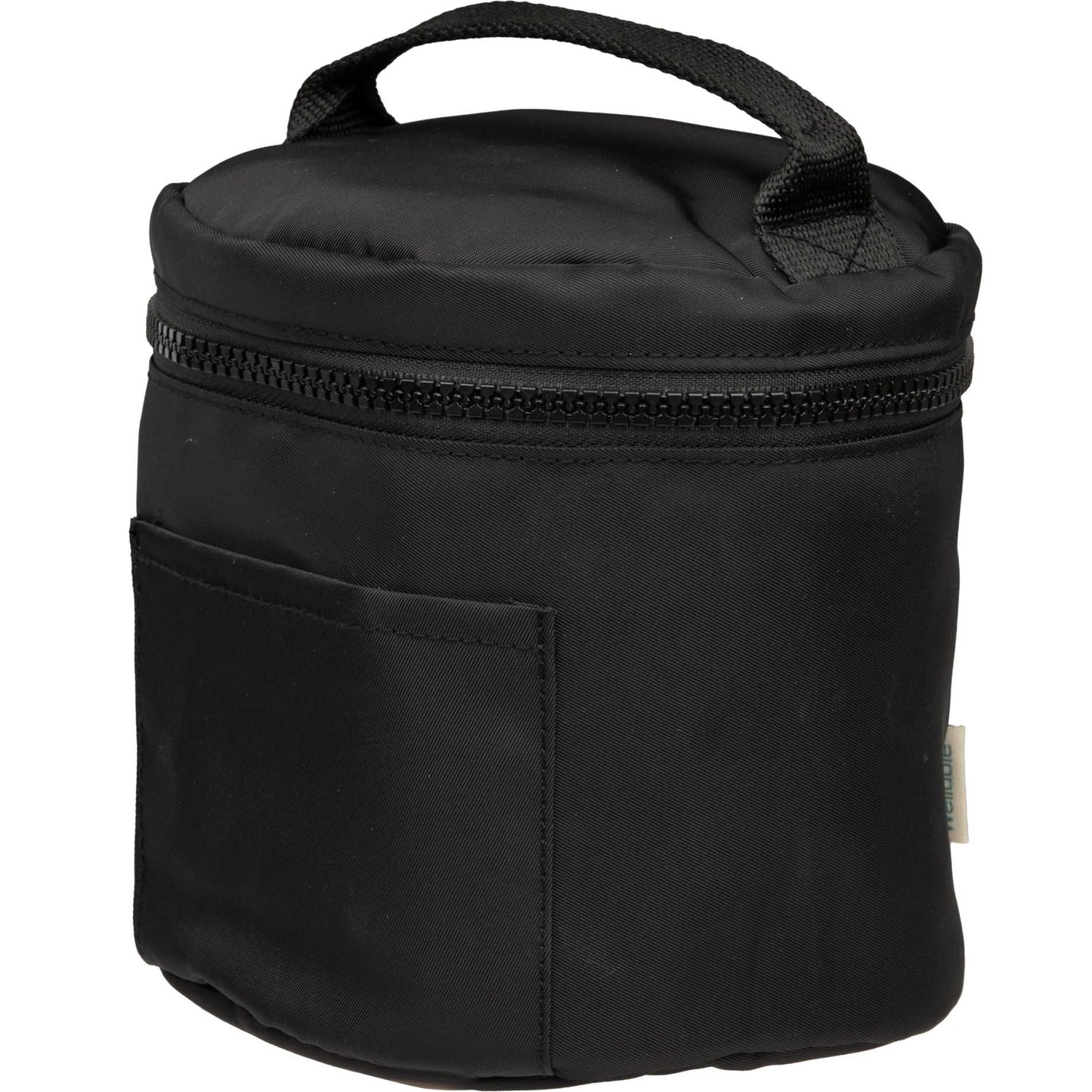 Black Wellable Recycled Round Travel Case plain