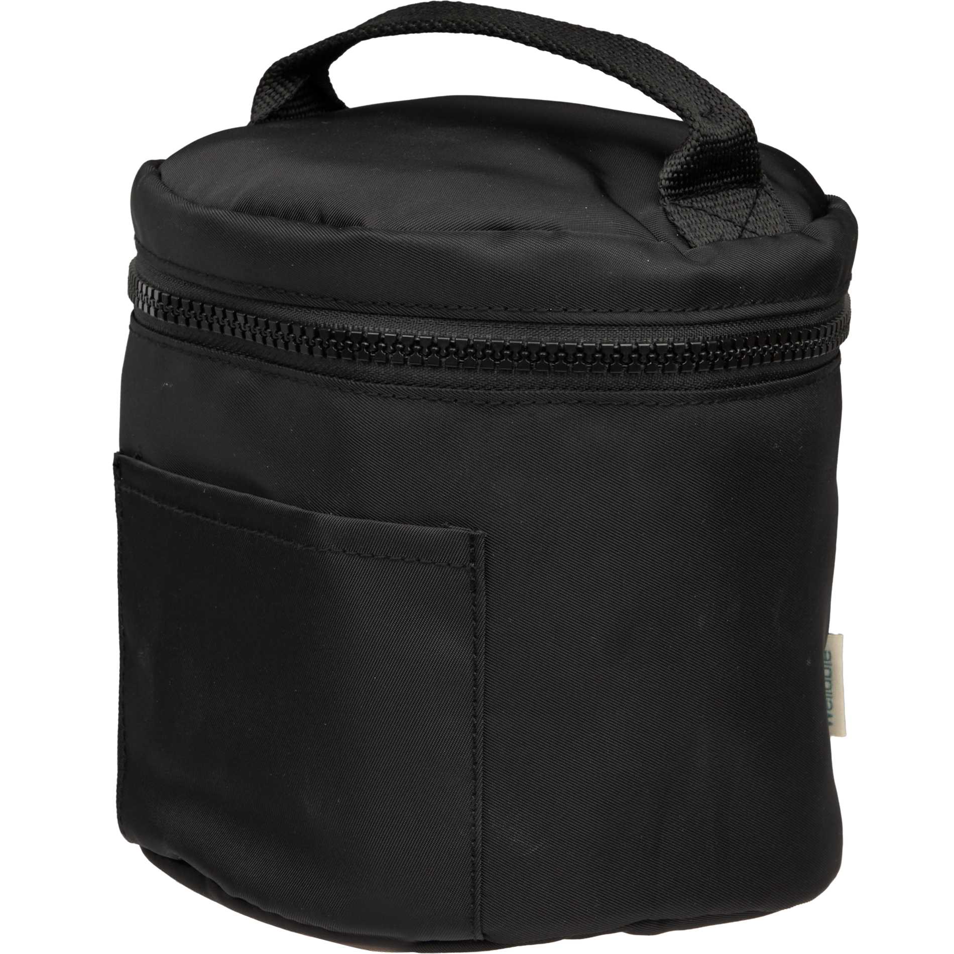 Black Wellable Recycled Round Travel Case plain