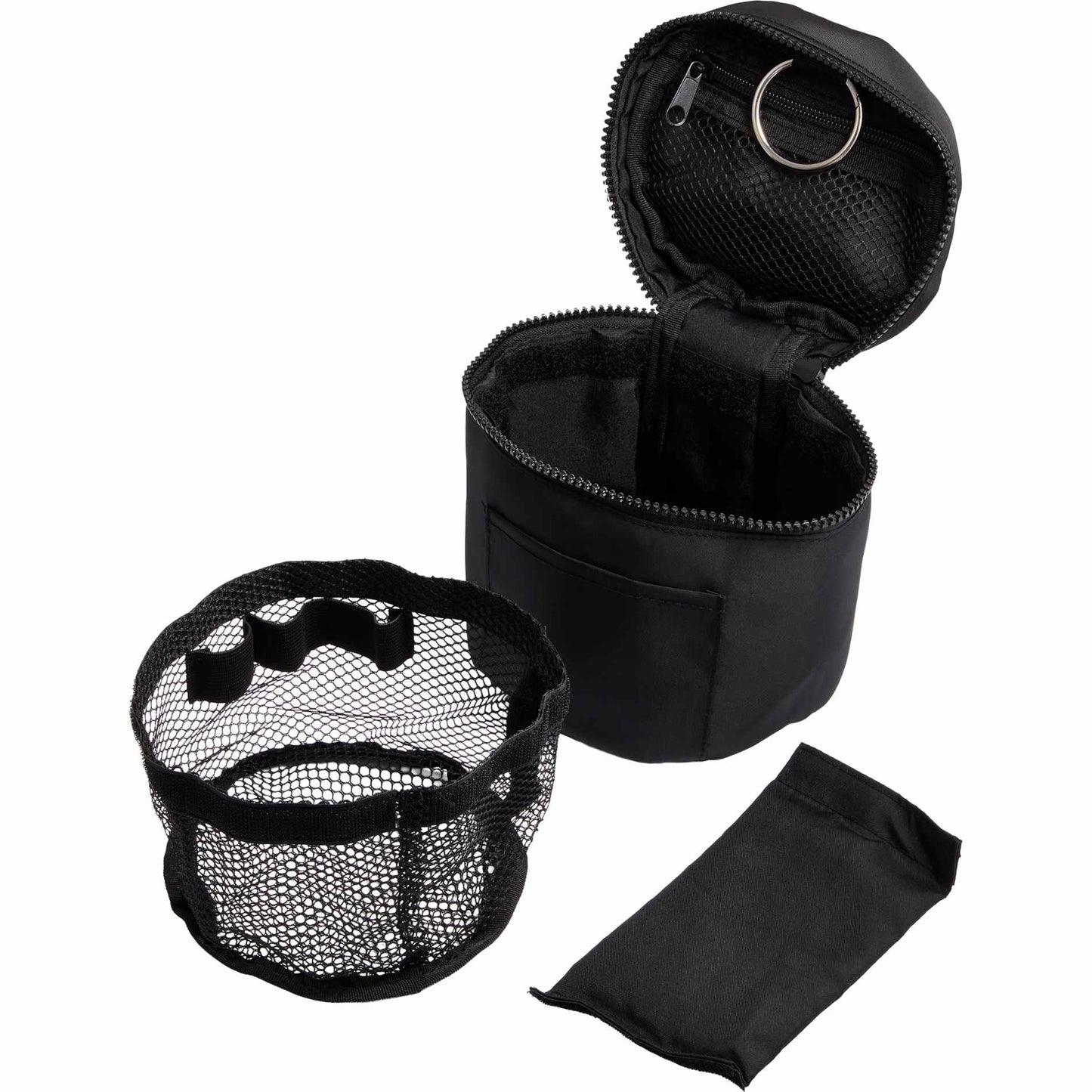 Black Wellable Recycled Round Travel Case plain
