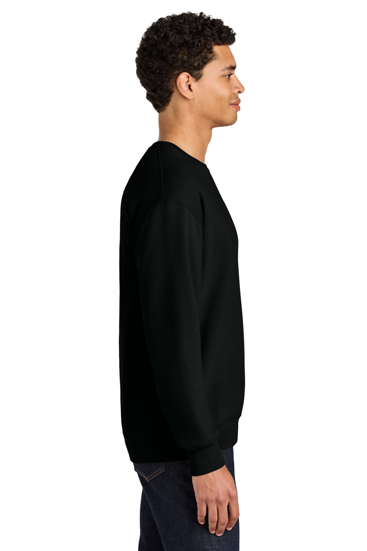 BlackInk Jerzees Ultimate Unisex CVC Ring Spun Crewneck Sweatshirt IC48M