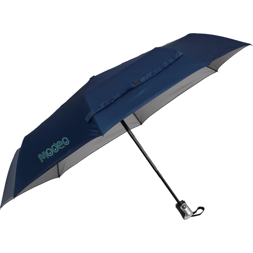 Blue 42" Folding Auto Open/Close Umbrella