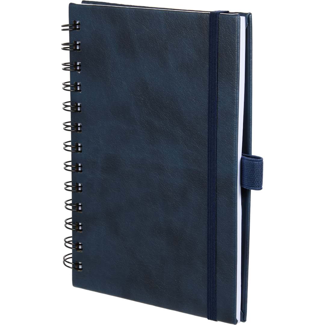 Blue 5” x 7” FSC® Recycled Morano Spiral Journal plain