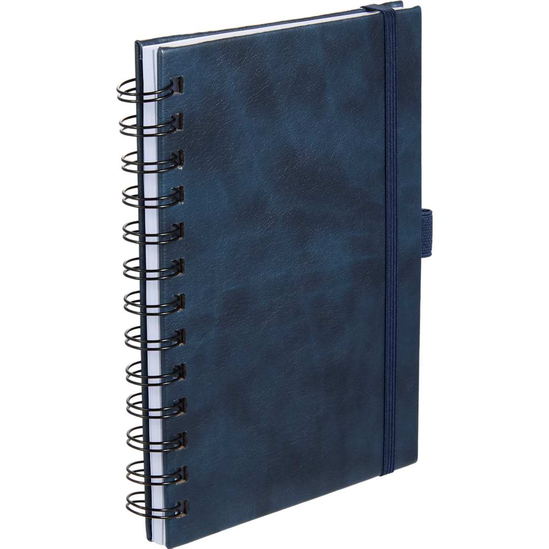 Blue 5” x 7” FSC® Recycled Morano Spiral Journal plain