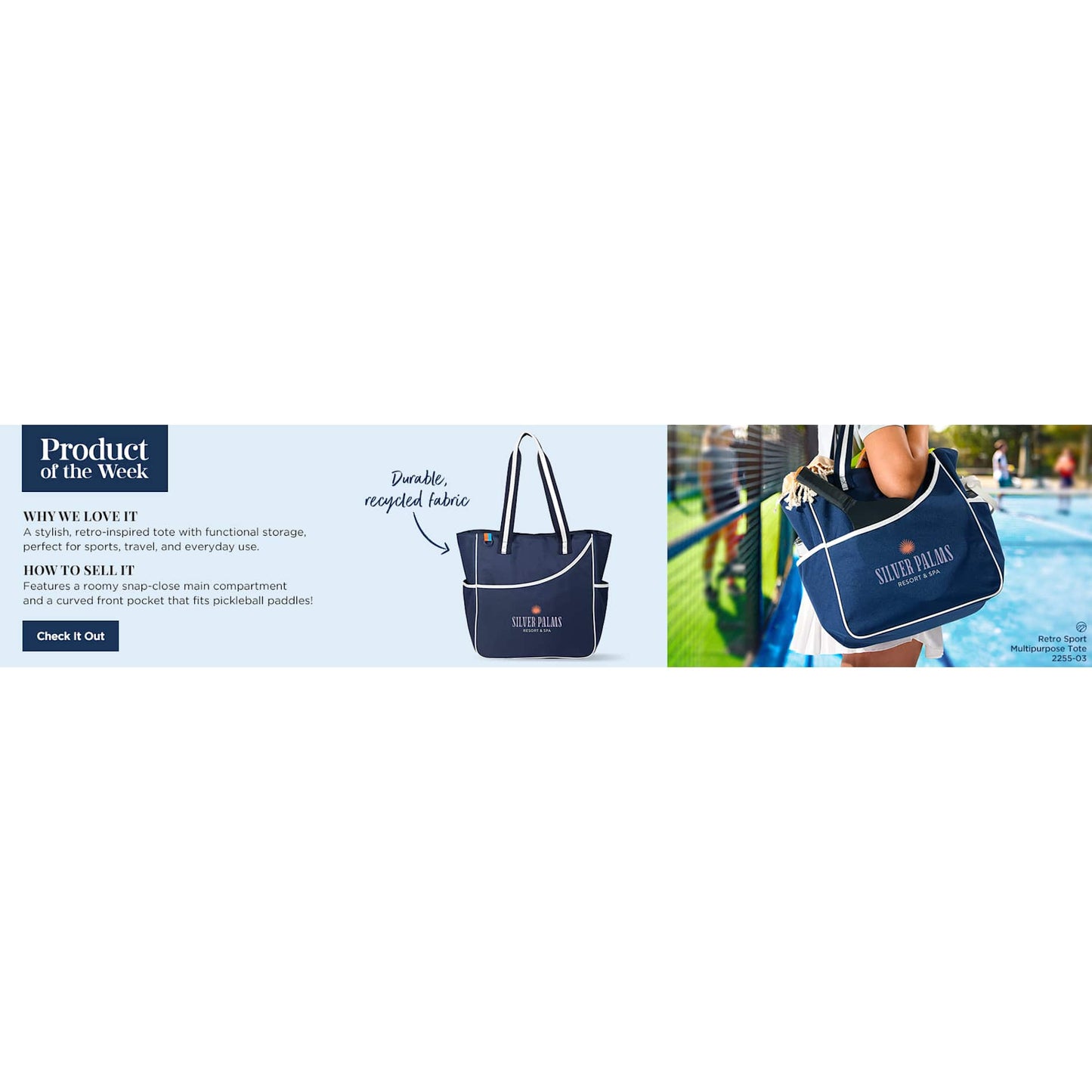 Blue Retro Sport Multipurpose Tote