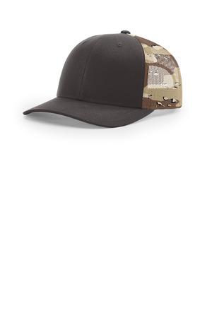 Brn/DsrtCm Richardson Printed Mesh Trucker 112PM
