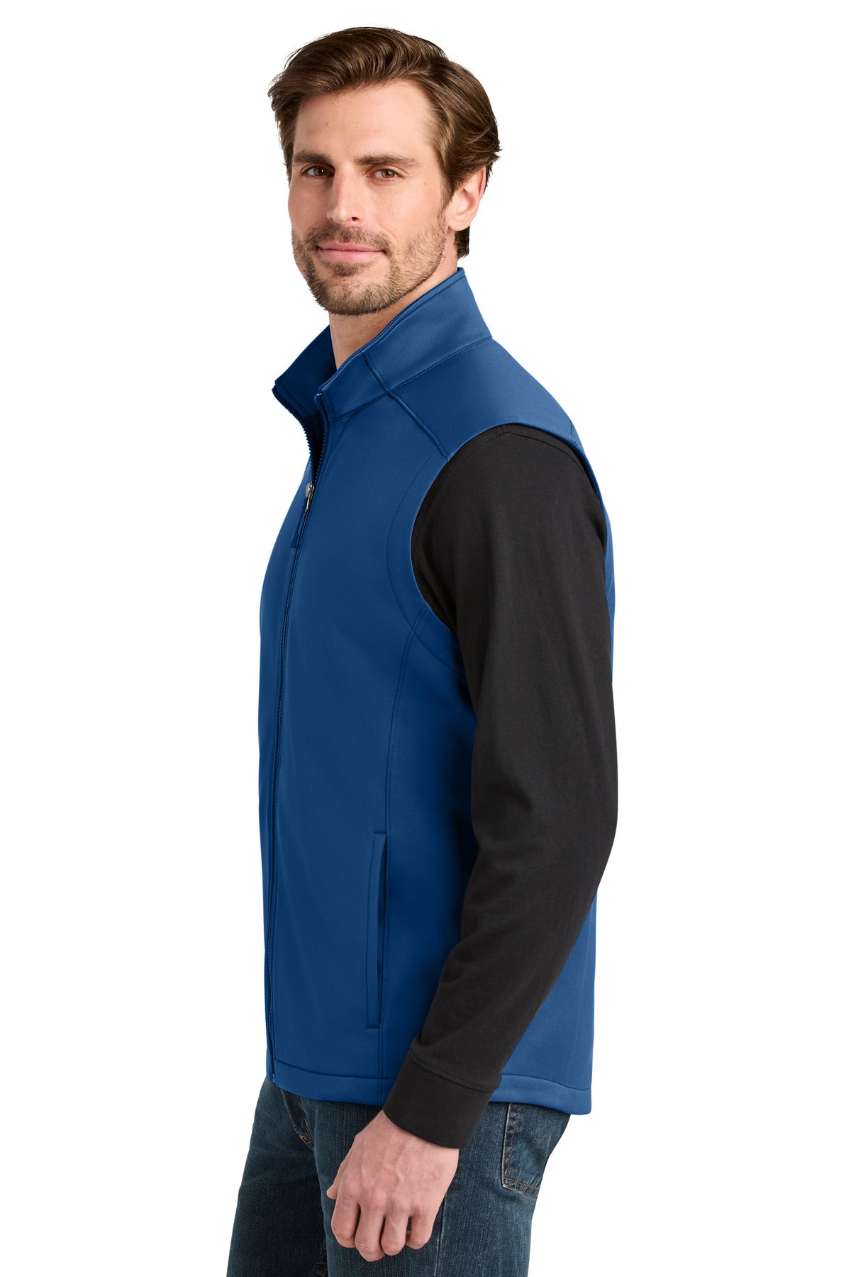 CobaltBl Eddie Bauer Smooth Mid Layer Fleece Vest EB2560