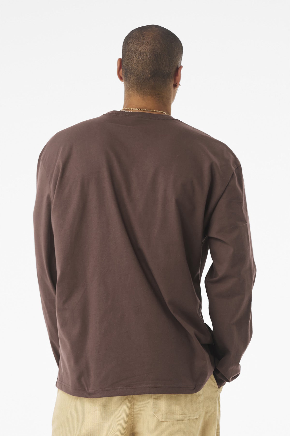 Cocoa BELLA+CANVAS Unisex 7.5-Ounce Heavyweight Long Sleeve Tee BC4651