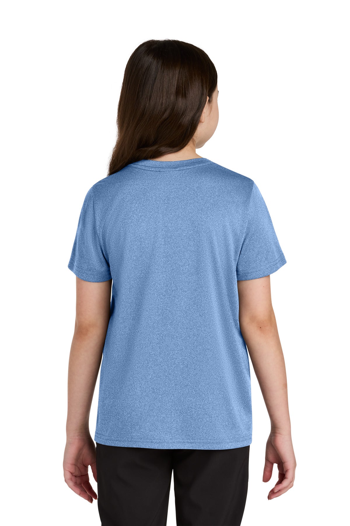 CrlnaBlHtr Port & Co Youth Heather Performance Tee PC390Y