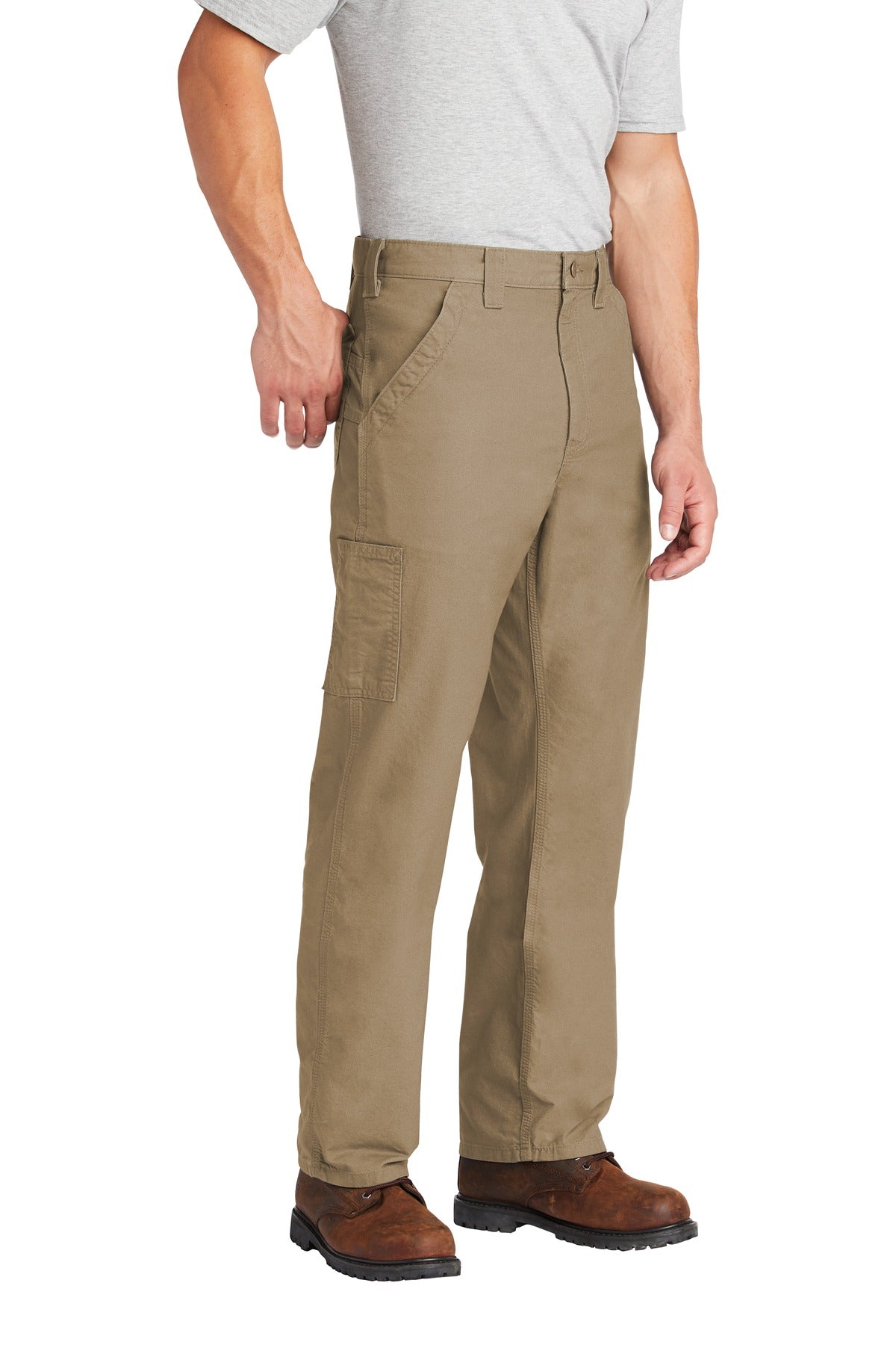 Dark Khaki Carhartt Canvas Work Dungaree. CTB151