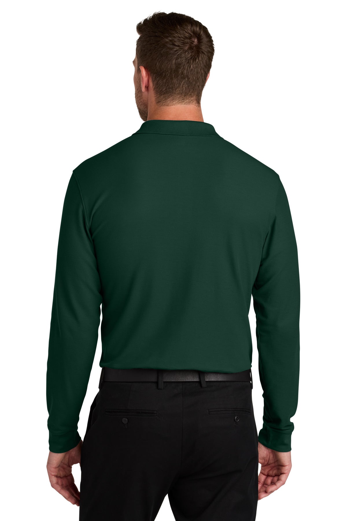 DarkGreen Port Authority Wearever Signature Pique Long Sleeve Polo K200LS