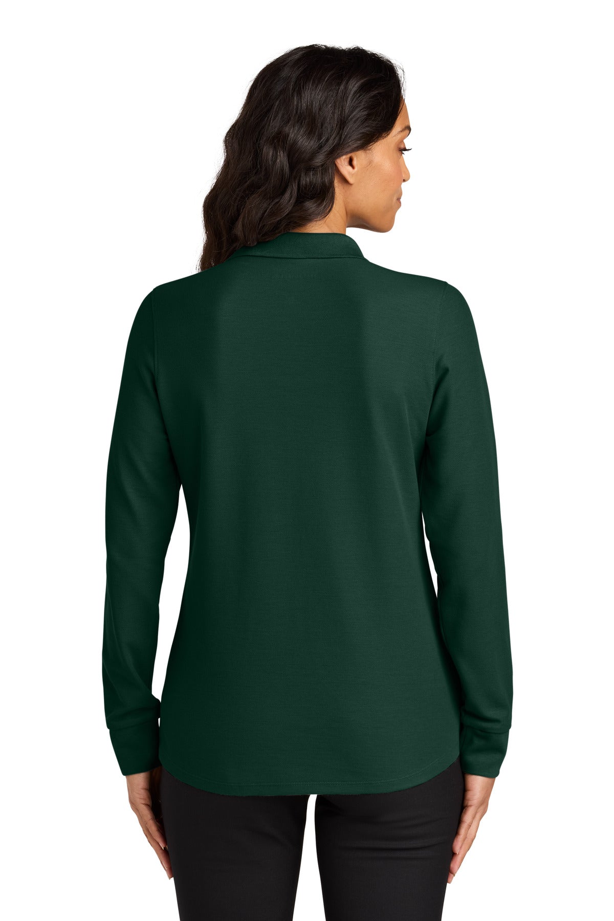 DarkGreen Port Authority Women's Wearever Signature Pique Long Sleeve Polo LK200LS