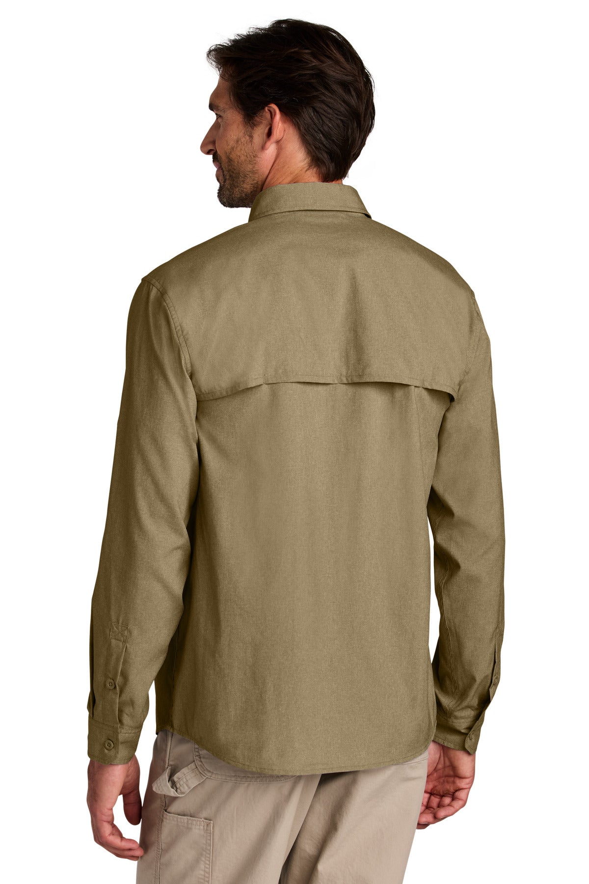 DarkKhaki Carhartt Force Sun Defender Long Sleeve Shirt CT107106