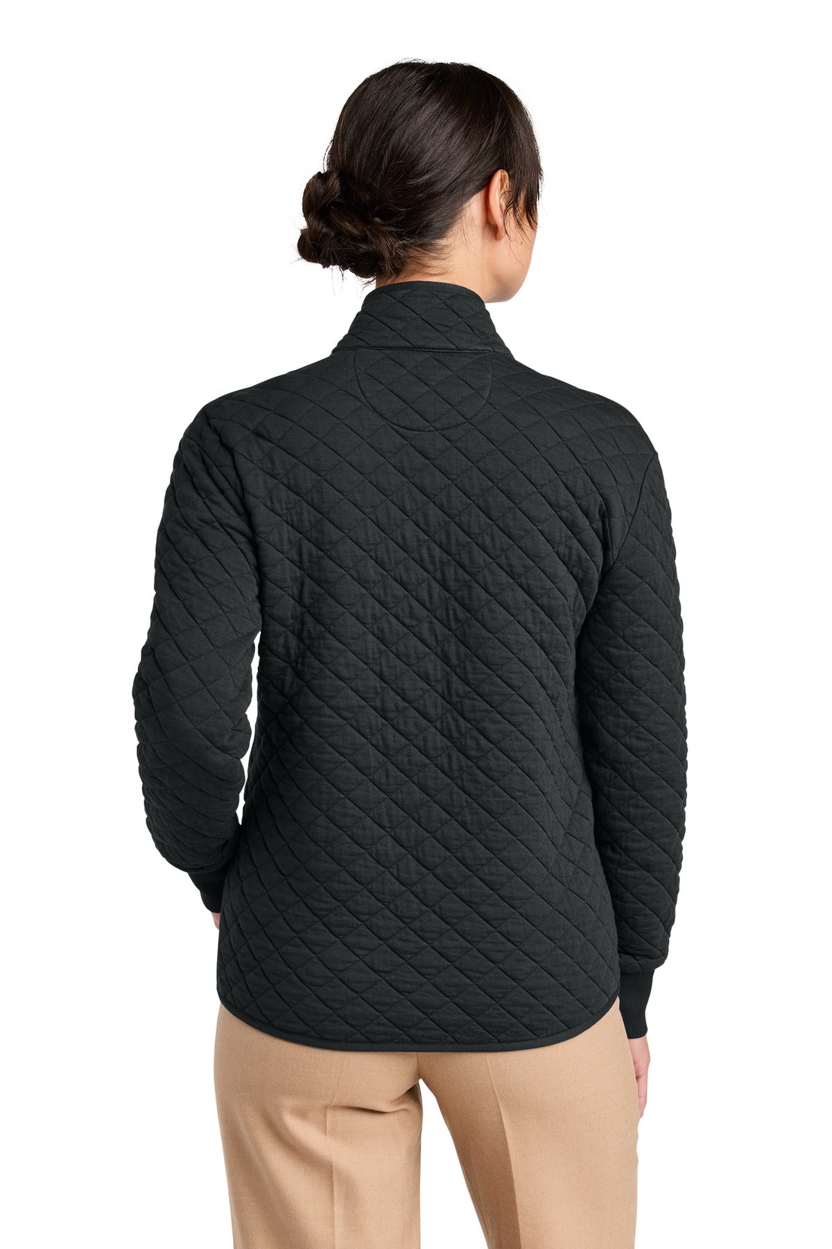 DeepBlack Brooks Brothers Women's Diamond Quilt Full-Zip BB18213