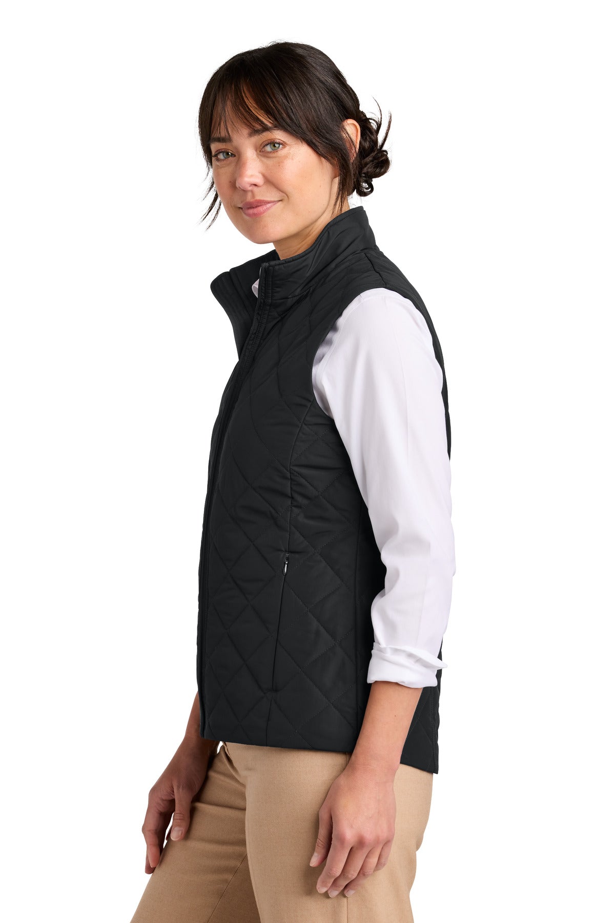 DeepBlack Brooks Brothers Women's Quilted Vest BB18603