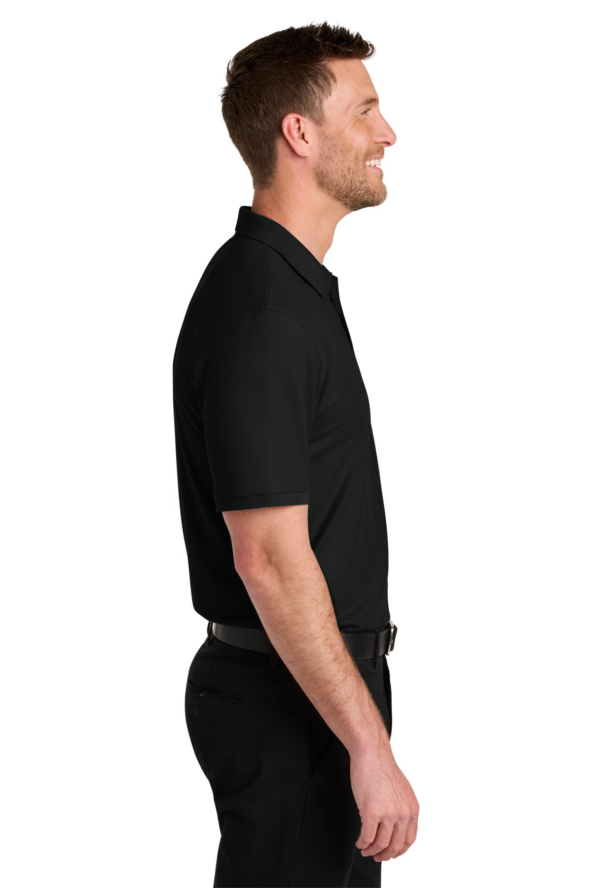 DeepBlack Port Authority Tall Wearever Signature Pique Polo TLK200