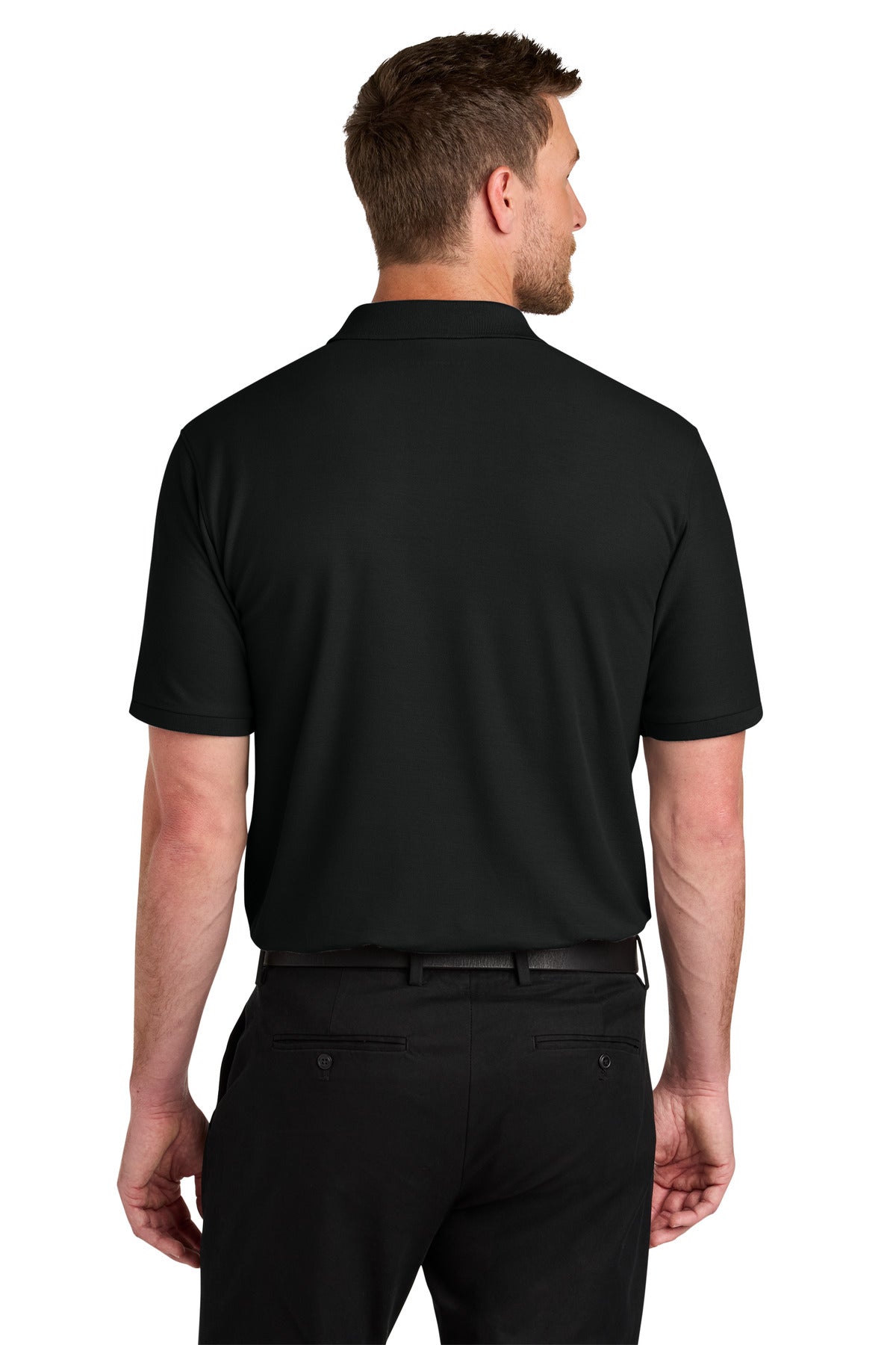 DeepBlack Port Authority Tall Wearever Signature Pique Polo TLK200