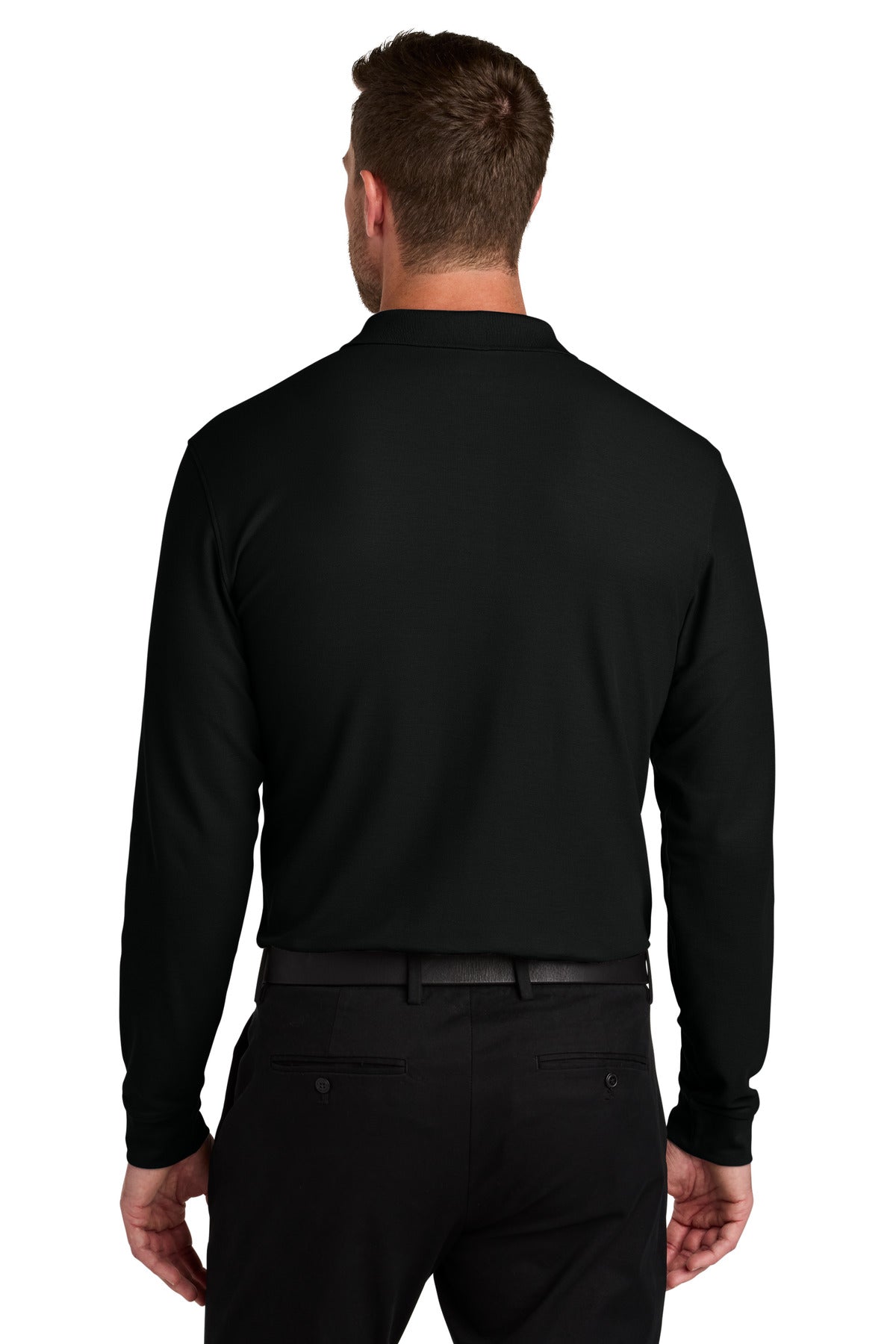 DeepBlack Port Authority Wearever Signature Pique Long Sleeve Polo K200LS