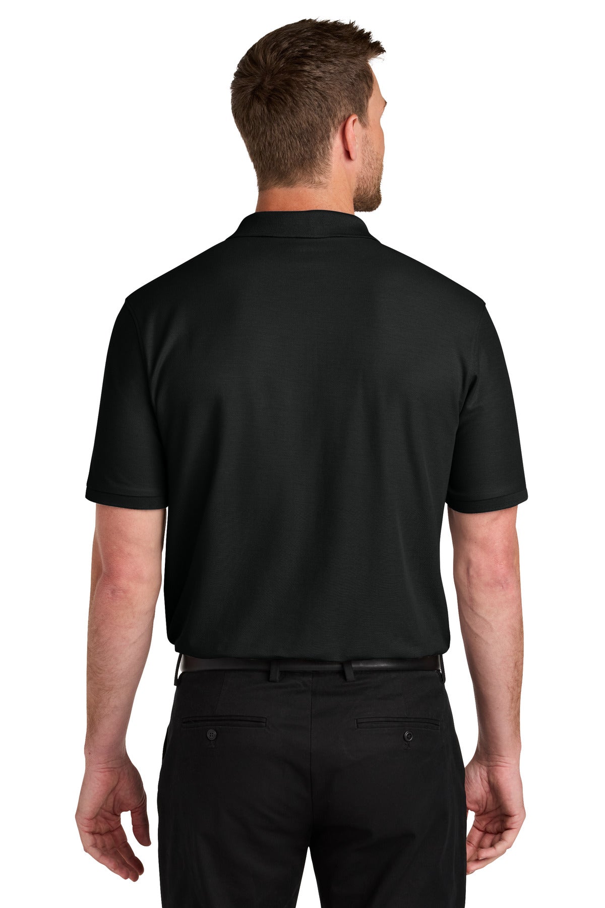 DeepBlack Port Authority Wearever Signature Pique Pocket Polo K200P