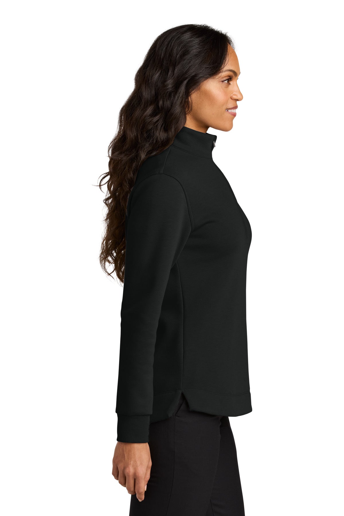 DeepBlack Port Authority Women's Wearever Signature Double Pique 1/4-Zip LK210