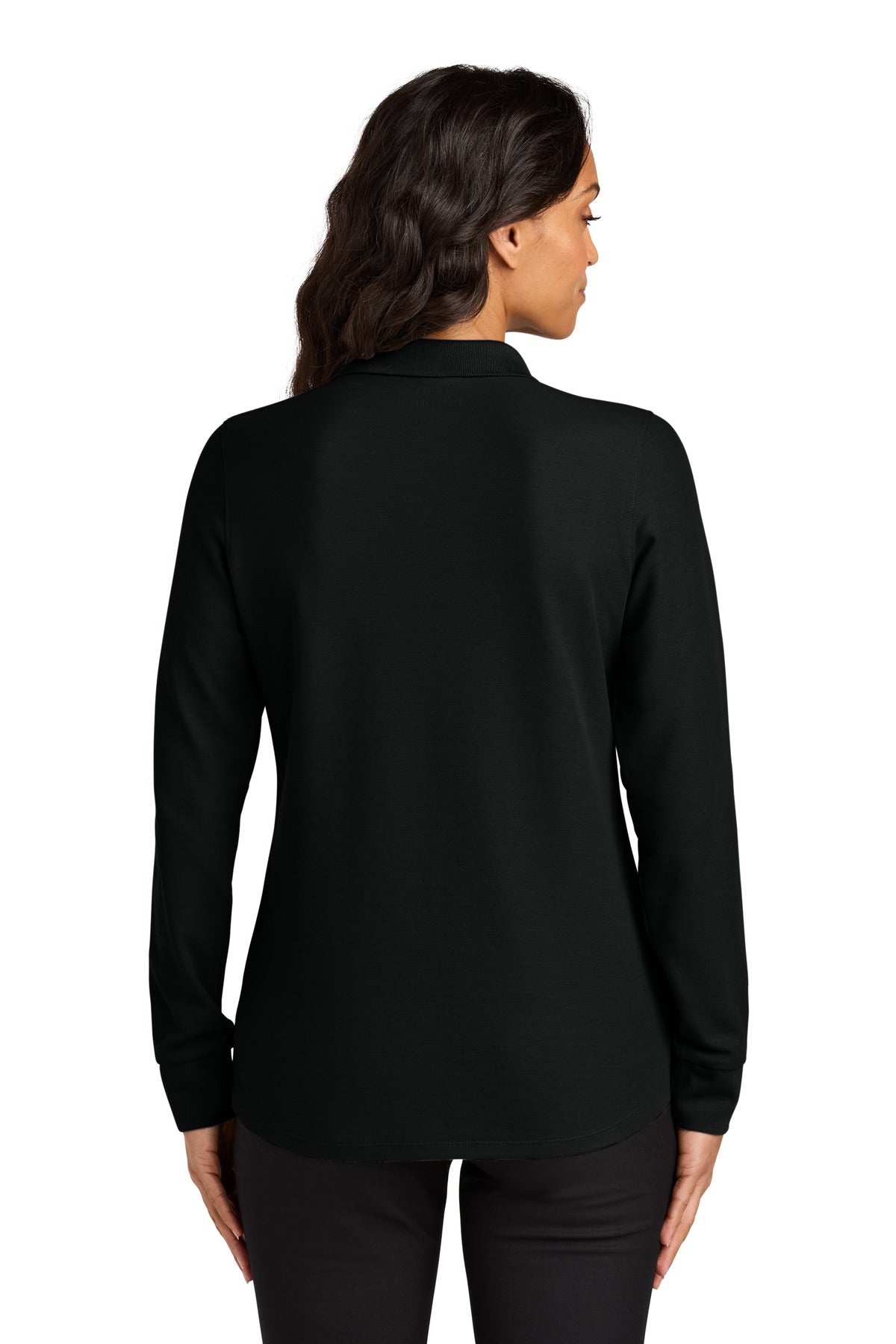 DeepBlack Port Authority Women's Wearever Signature Pique Long Sleeve Polo LK200LS