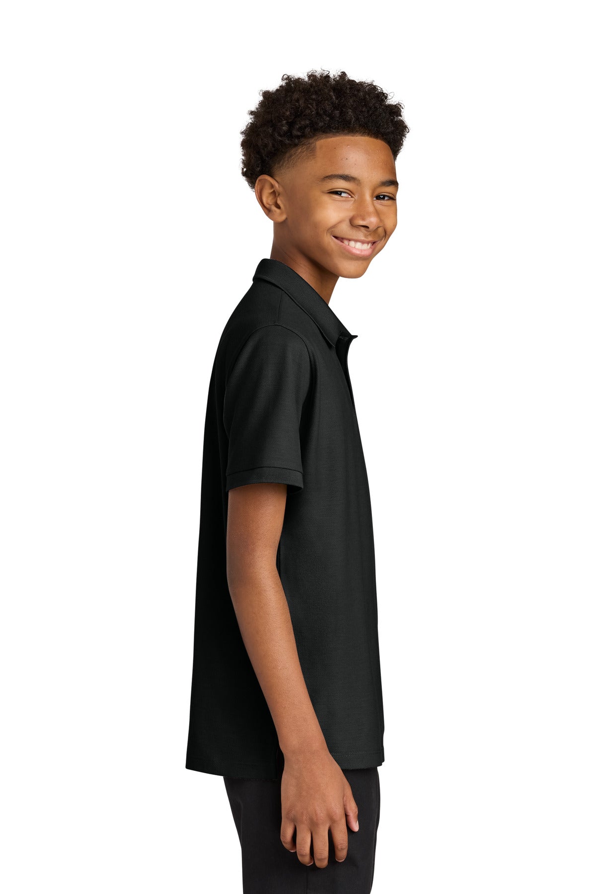 DeepBlack Port Authority Youth Wearever Signature Pique Polo Y200