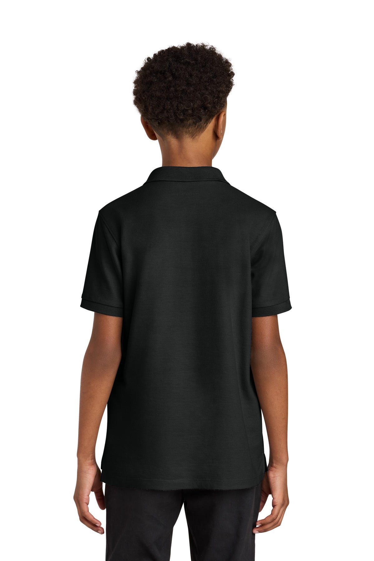 DeepBlack Port Authority Youth Wearever Signature Pique Polo Y200