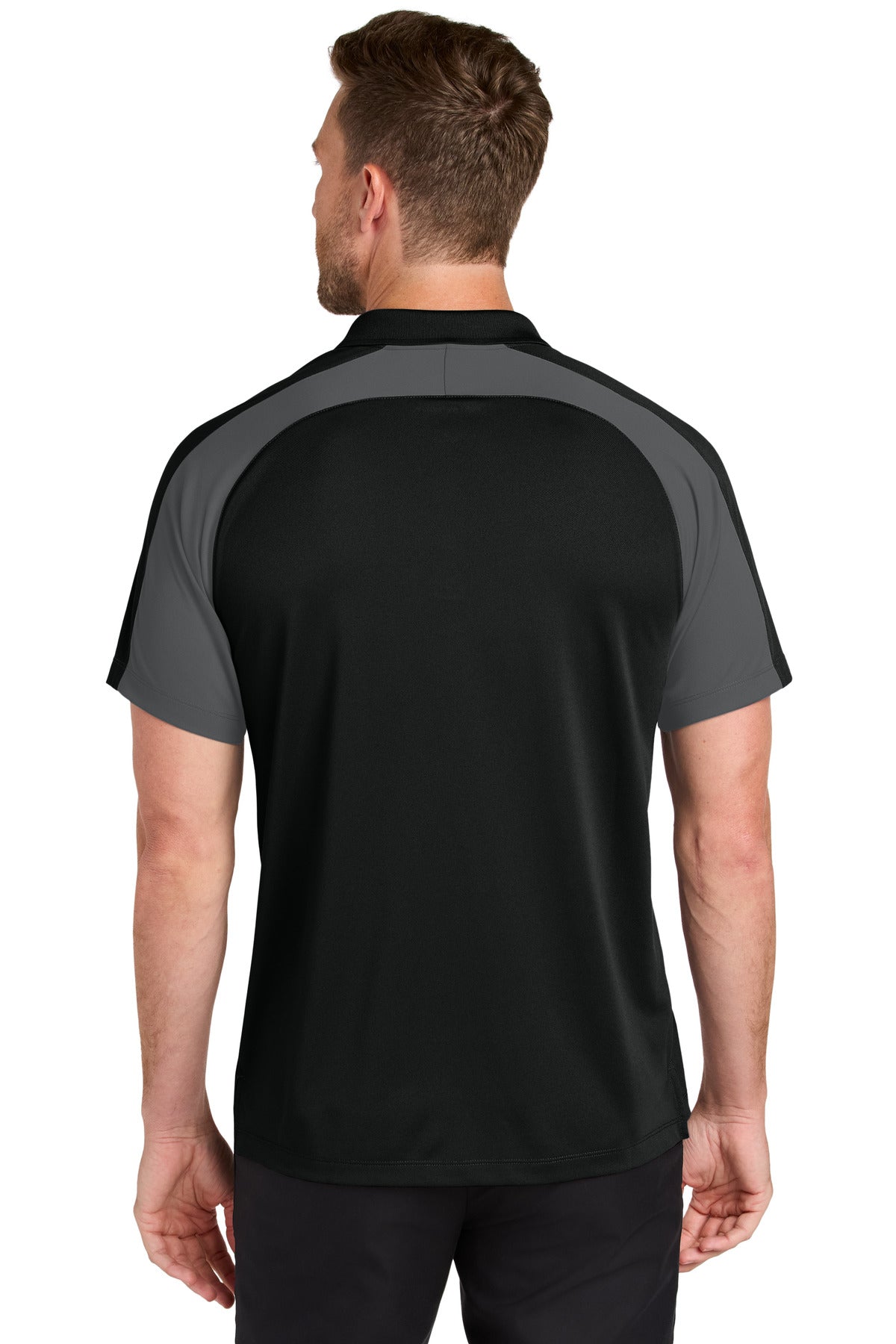 DpBk/StrmG Port Authority Wearever Performance Pique Colorblock Polo K247