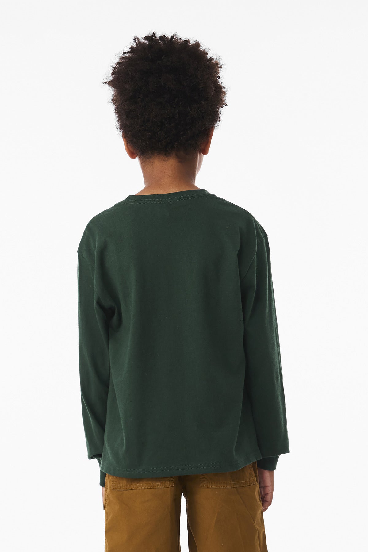 FOREST BELLA+CANVAS Youth 6-Ounce Heavyweight Long Sleeve Tee BC3511Y