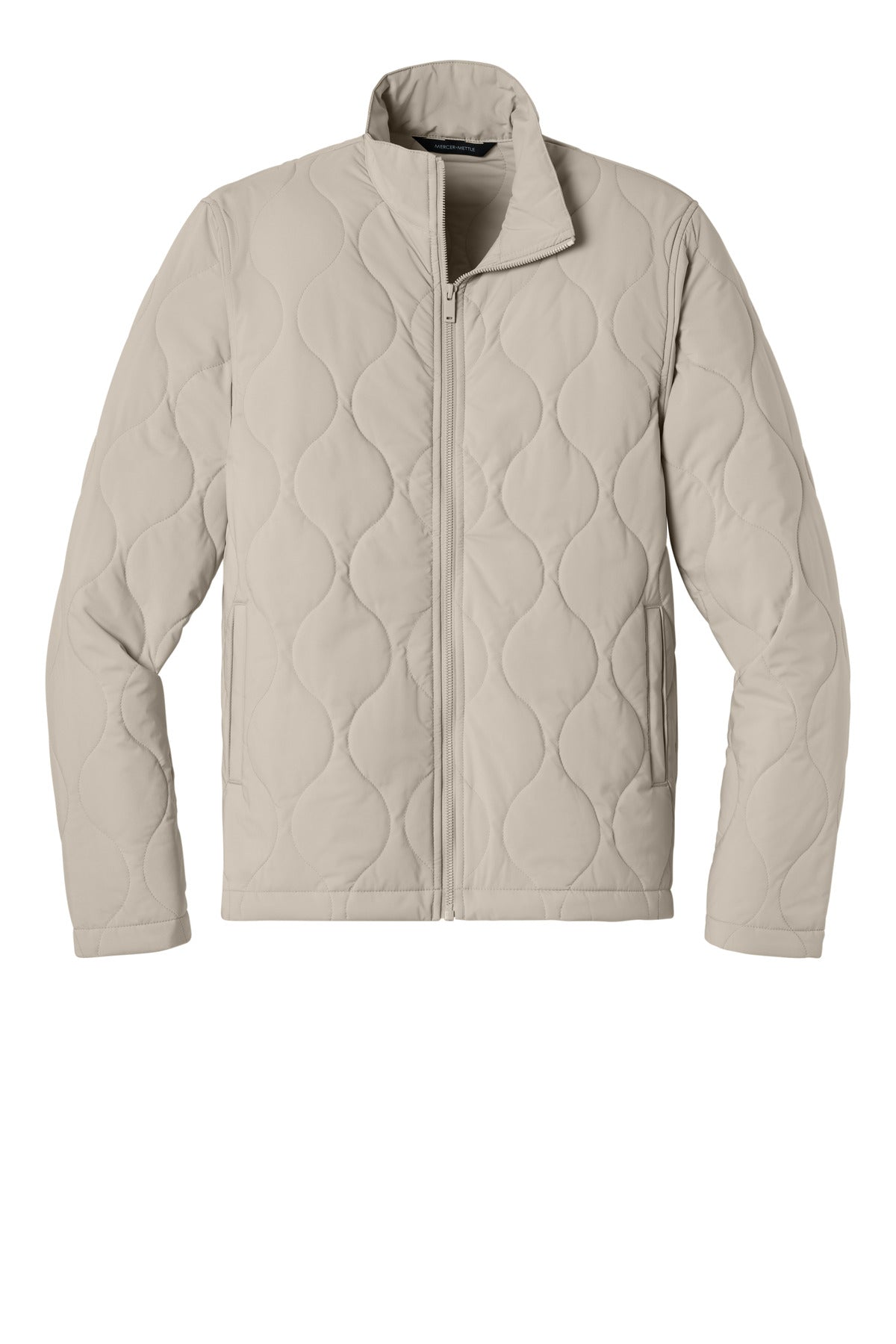 Front View of Almond Mercer+Mettle Quilted Liner Jacket MM7202