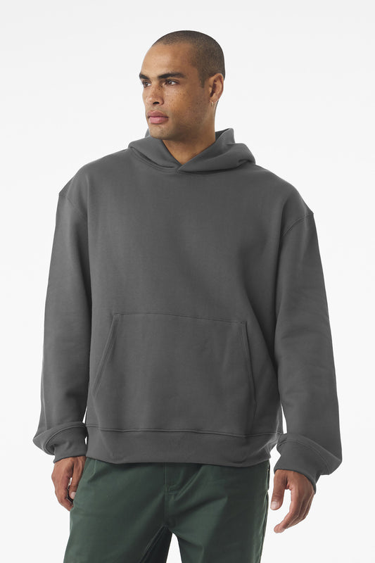 Front View of Asphalt BELLA+CANVAS Unisex 10-Ounce Heavyweight Pullover Hoodie BC4719