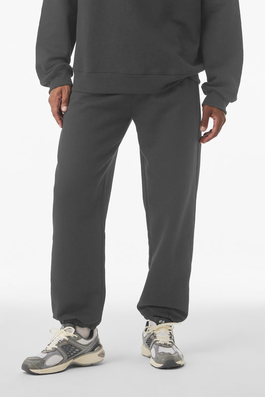 Front View of Asphalt BELLA+CANVAS Unisex 10-Ounce Heavyweight Sweatpant BC4737