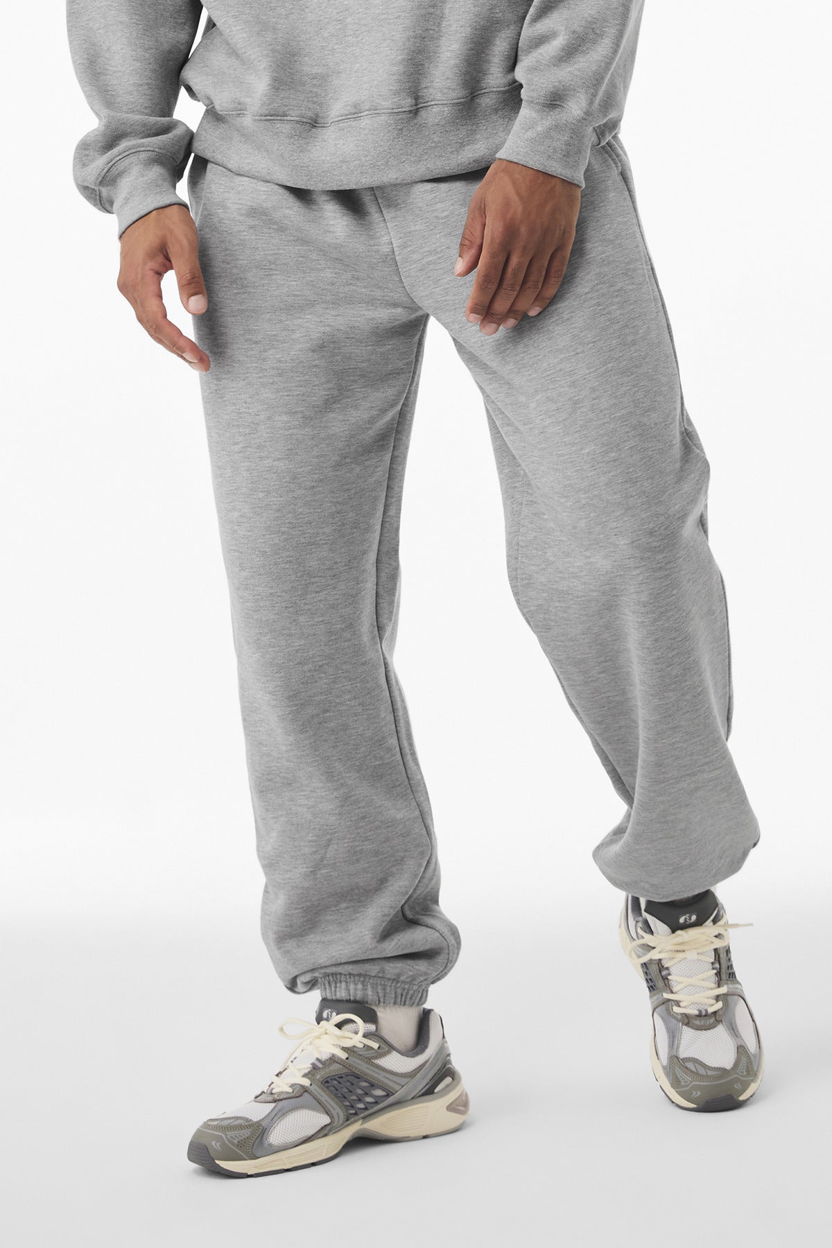 Front View of AthlHthr BELLA+CANVAS Unisex 10-Ounce Heavyweight Sweatpant BC4737