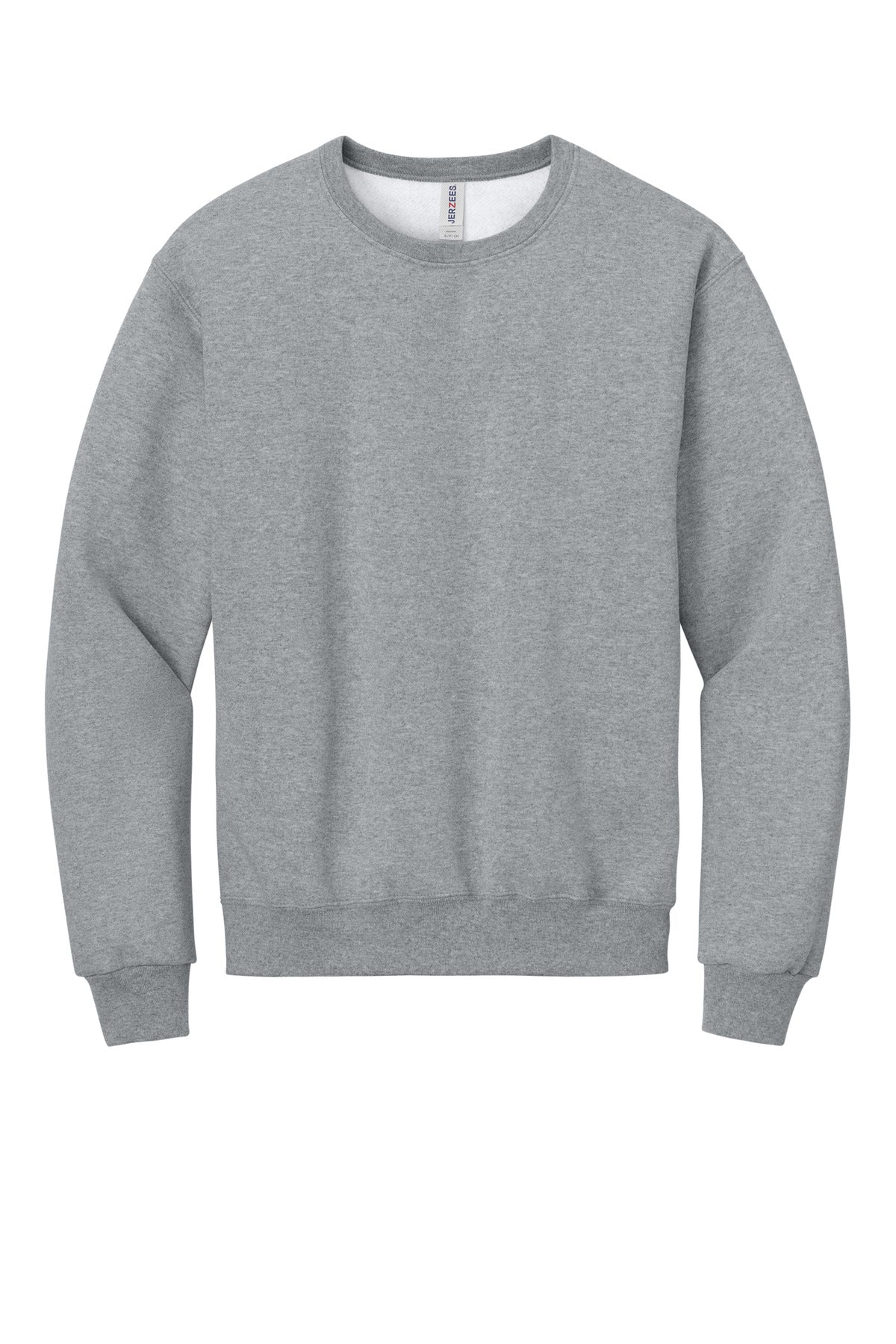 Front View of AthlHthr Jerzees Rugged Unisex Crewneck Sweatshirt C12M