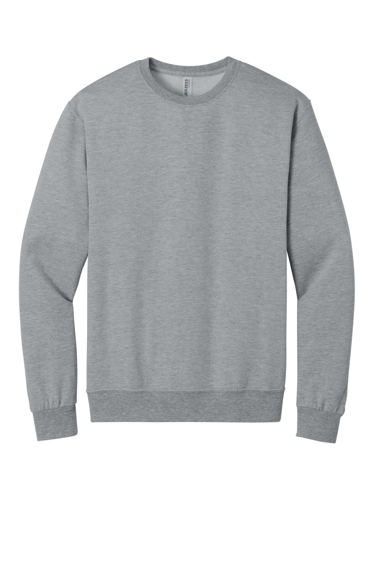 Front View of AthlHthr Jerzees Ultimate Unisex CVC Ring Spun Crewneck Sweatshirt IC48M