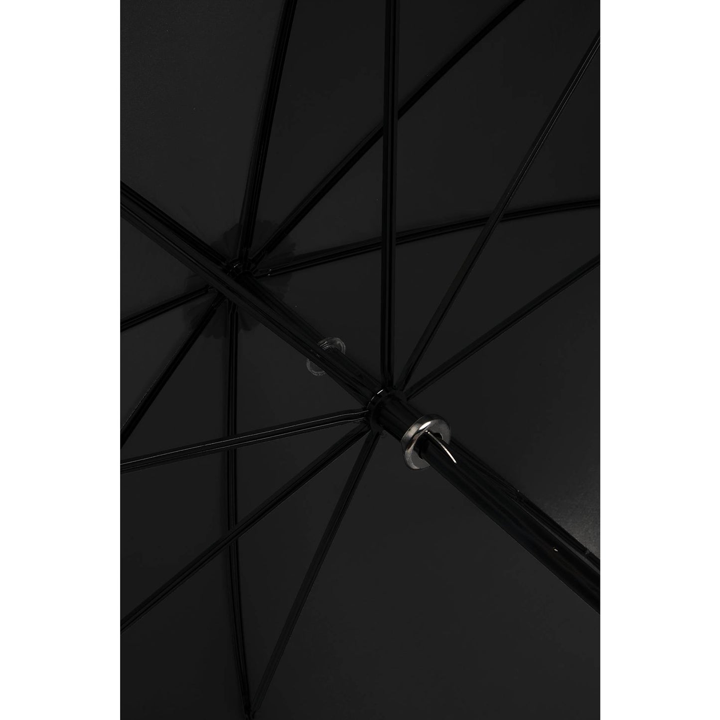 Front View of Black 60" Manual Golf Umbrella
