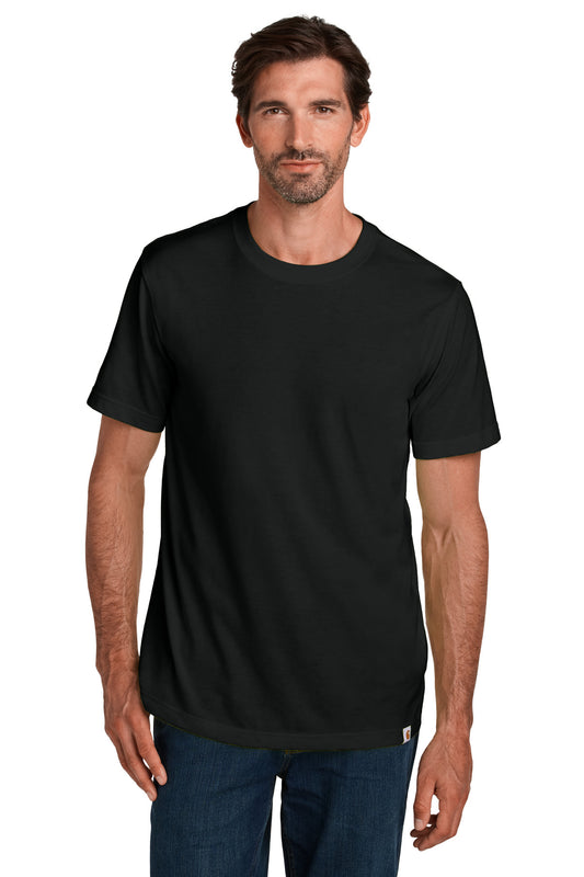 Front View of Black Carhartt Short Sleeve T-Shirt CT106020