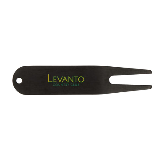 Front View of Black Classic Metal Divot Tool
