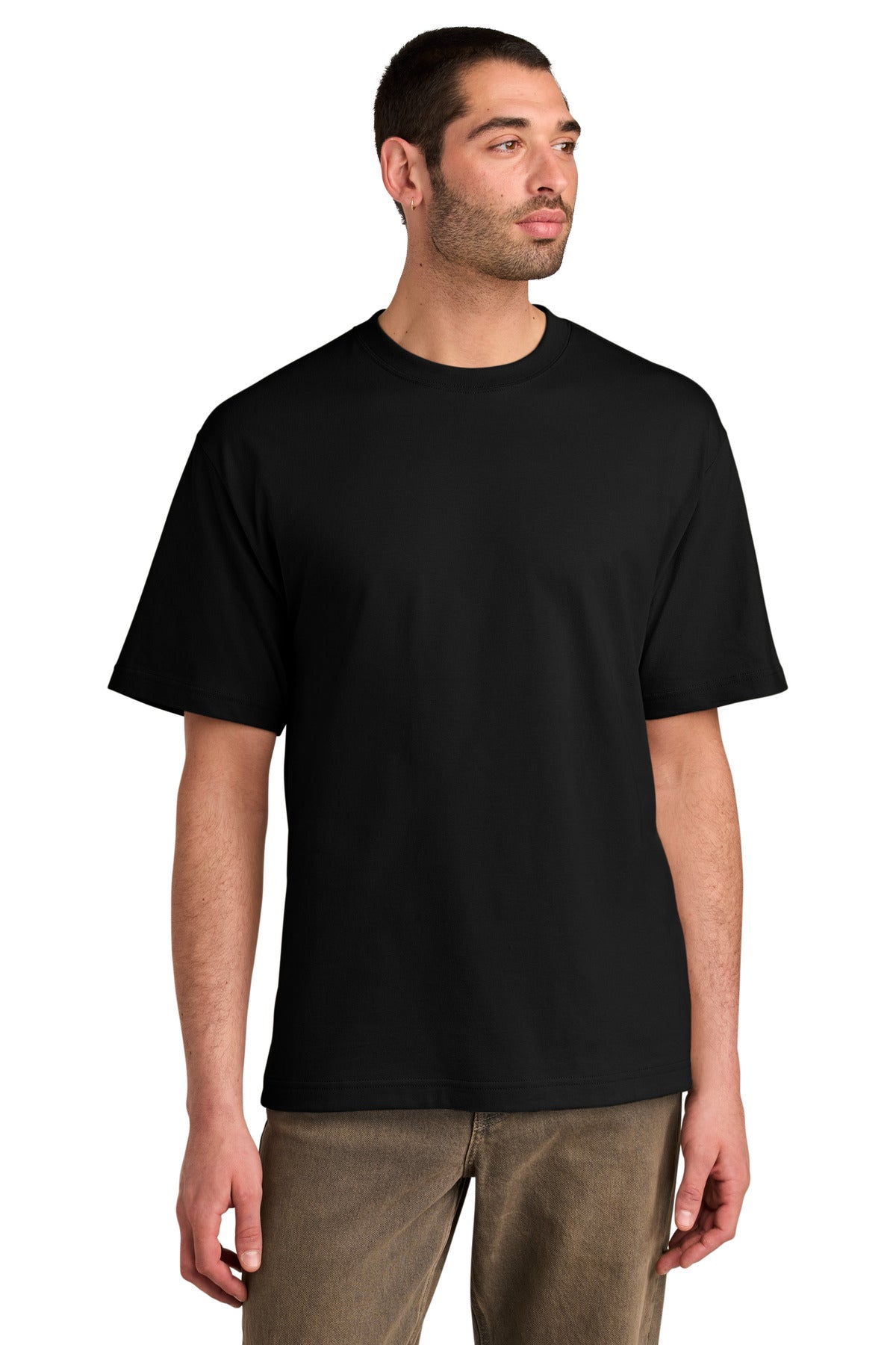 Front View of Black District Heavyweight Very Important Tee DT6065