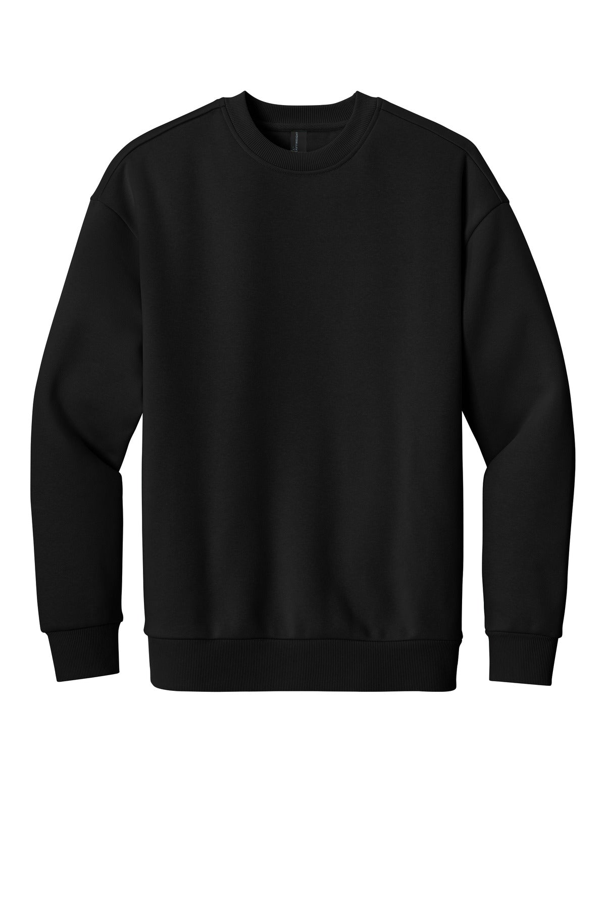 Front View of Black District V.I.T. Heavyweight Fleece Crew DT6154