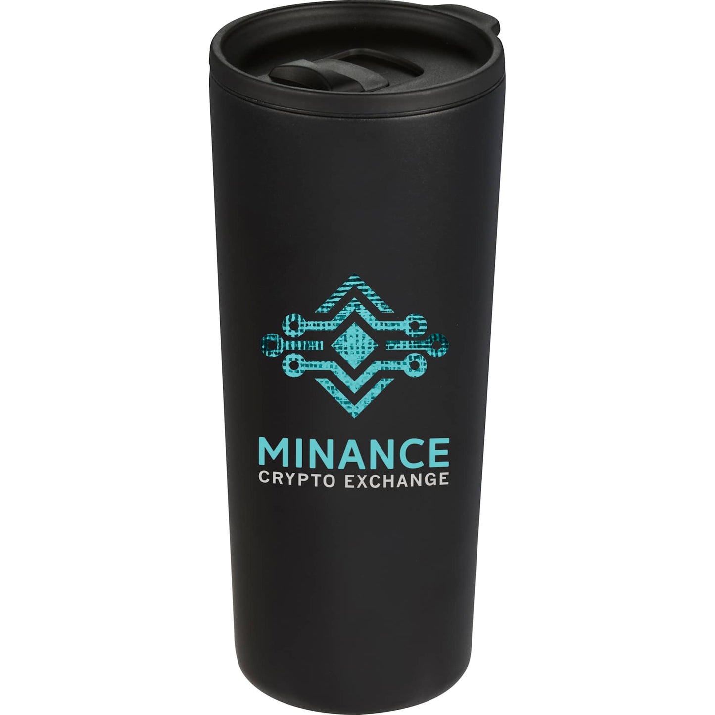 Front View of Black Leeston Copper Vacuum Insulated Tumbler 24oz