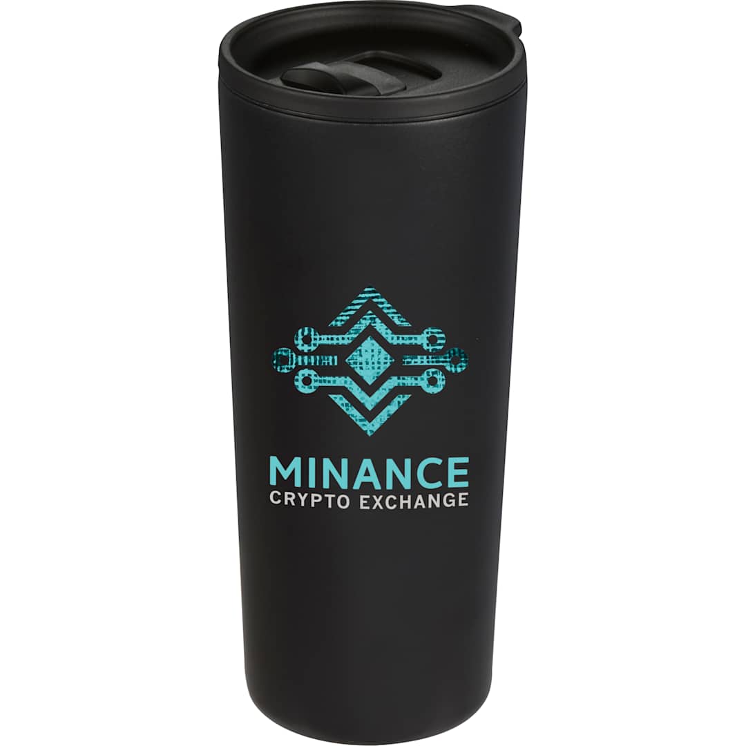 Front View of Black Leeston Copper Vacuum Insulated Tumbler 24oz