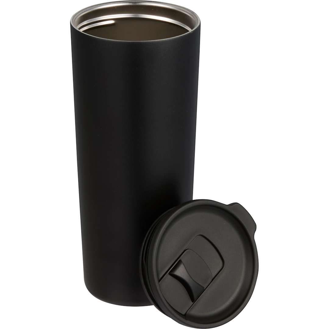Front View of Black Leeston Copper Vacuum Insulated Tumbler 24oz
