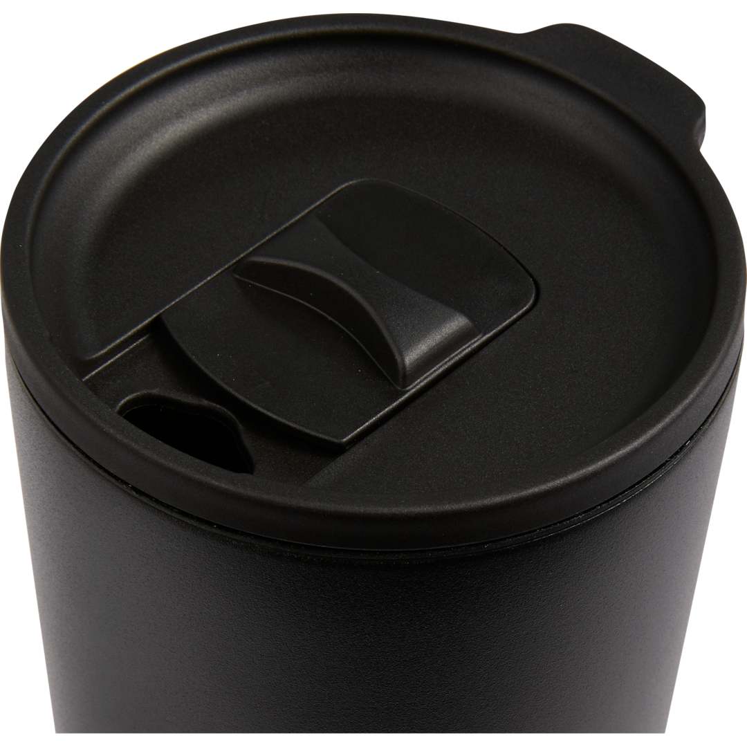 Front View of Black Leeston Copper Vacuum Insulated Tumbler 24oz