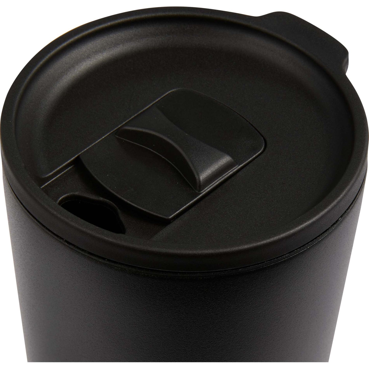 Front View of Black Leeston Copper Vacuum Insulated Tumbler 24oz