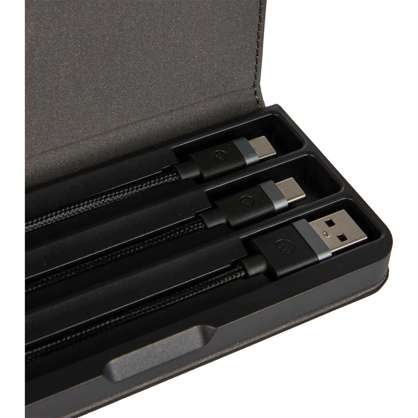 Front View of Black mophie Cable Travel Kit