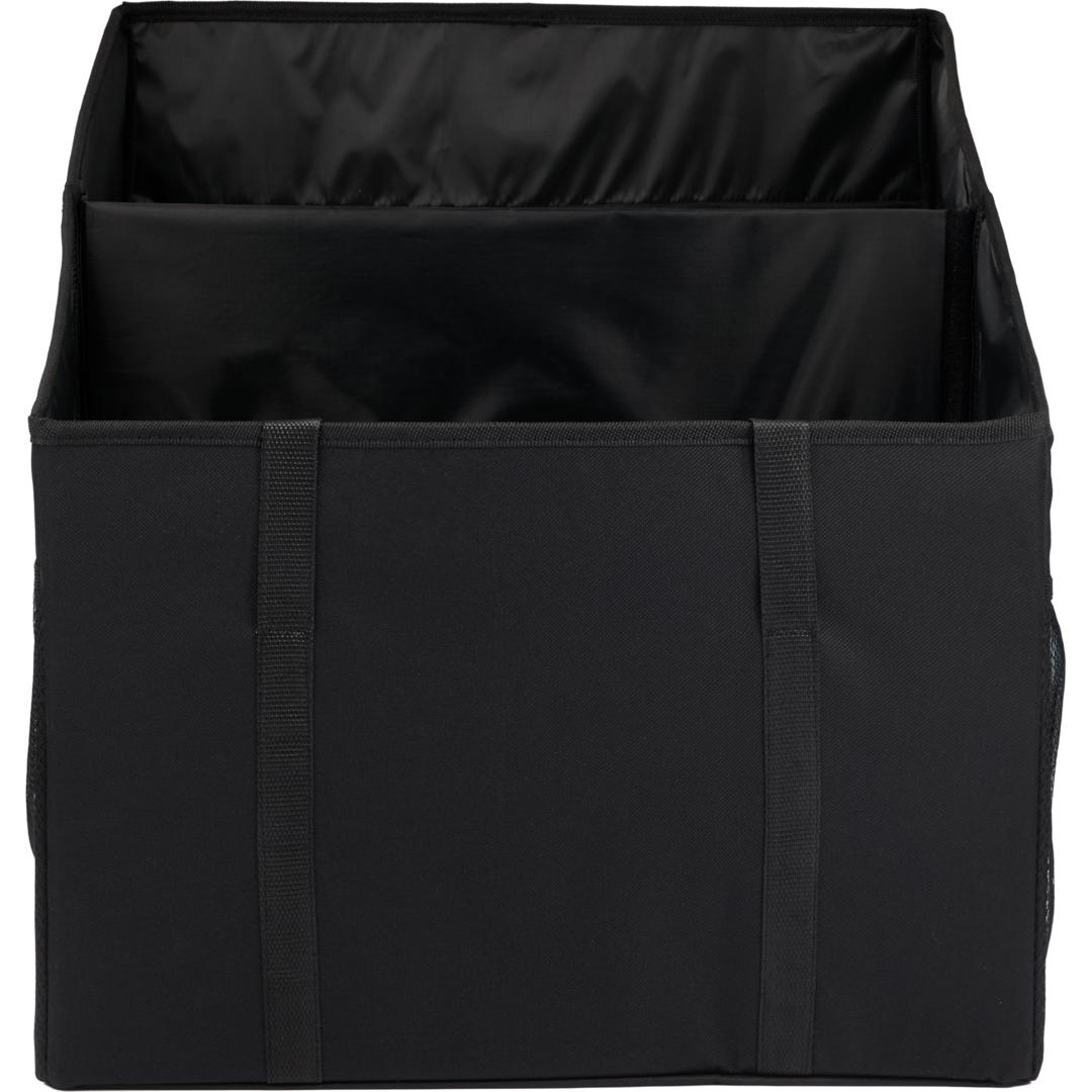 Front View of Black Recycled Trunk Organizer plain