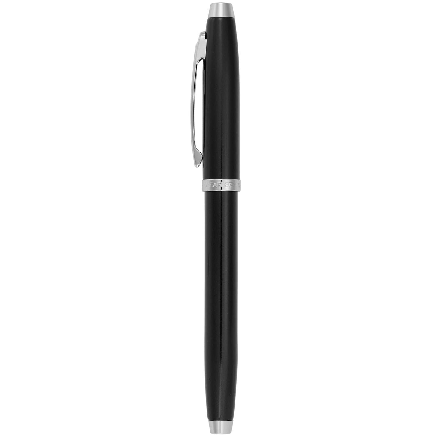 Front View of Black Sheaffer® 100 Glossy Lacquer Roller Ball plain